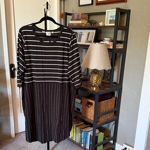Junarose Monochrome Striped Dress
